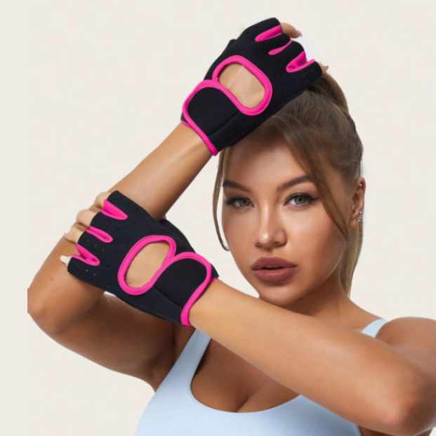 1 Pair of Fitness Breathable Exercise Men and Women Training Horizontal Bar Cycling Half Finger Wrist Guard anti Slip Gloves