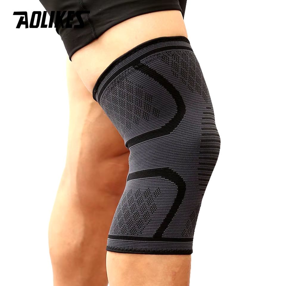 1PCS Fitness Running Cycling Knee Support Braces Elastic Nylon Sport Compression Knee Pad Sleeve for Basketball