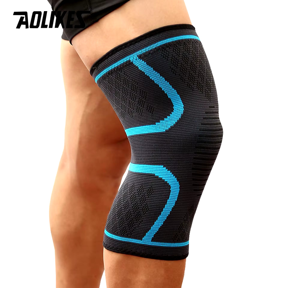 1PCS Fitness Running Cycling Knee Support Braces Elastic Nylon Sport Compression Knee Pad Sleeve for Basketball