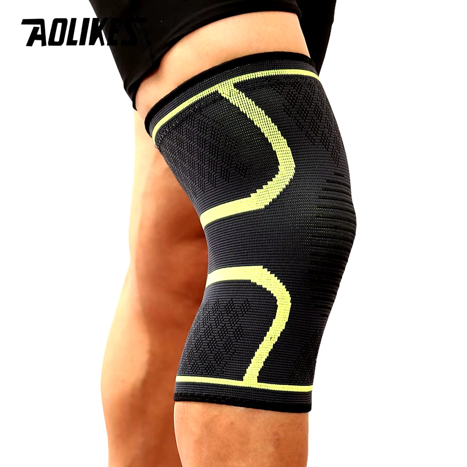 1PCS Fitness Running Cycling Knee Support Braces Elastic Nylon Sport Compression Knee Pad Sleeve for Basketball