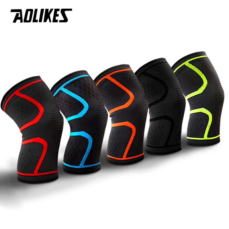 1PCS Fitness Running Cycling Knee Support Braces Elastic Nylon Sport Compression Knee Pad Sleeve for Basketball