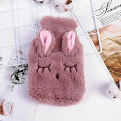 Reusable Winter Hot Water Bag Hand Warmer PVC Stress Pain Relief Therapy Portable Cute Water Bottle with Lint Soft Cozy Cover