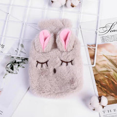 Reusable Winter Hot Water Bag Hand Warmer PVC Stress Pain Relief Therapy Portable Cute Water Bottle with Lint Soft Cozy Cover